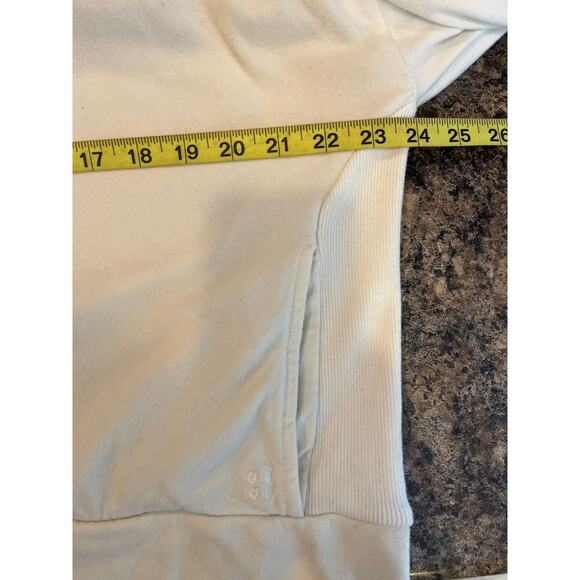 Sweaty Betty White Pullover‎ Sweatshirt Cowl Neck Medium Pockets - Picture 7 of 8